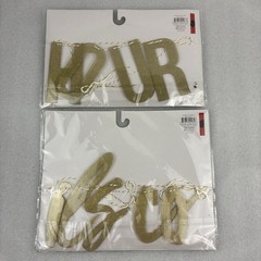 Target Happy Hour & cocktails Plastic Gold Sparkle Banners on String 60″ NEW