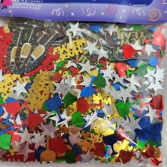 New Year’s Eve Confetti One Ounce Colorful Stars Wine Glass Cheers