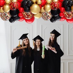 Luxurious Red, Black & Gold Balloon Set – Perfect for Memorable Event Decor!