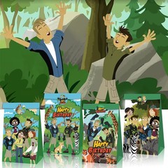 Wild Kratts Candy Bags Party Supplies 12PCS Gift Bags Stickers Party Favor