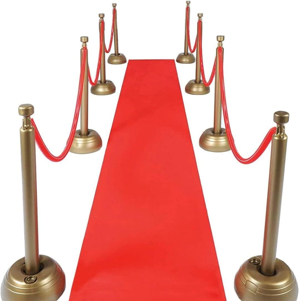Red Carpet Runner 2 x 15 FT Non Slip Floor Runner for Parties Weddings Events