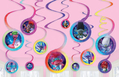 Trolls Birthday Party Decorations ANY AGE Banner Centerpieces Swirls Photo Props