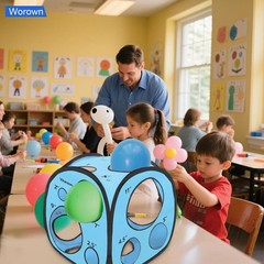Balloon Sizer Box 18 Sizes 1-12″ Blue Collapsible Balloon Measuring Cube Tool