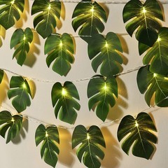 RECUTMS 20LED Monstera Leaf 10 feet, A String Lights 1 Pcs