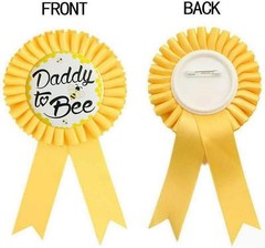 Delicate Gold ‘Mommy To Bee’ Sash & Badge Pin Combo for Memorable Baby Shower