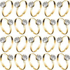 36 Packs Diamond Engagement Rings for Bridal Shower and Wedding Decor