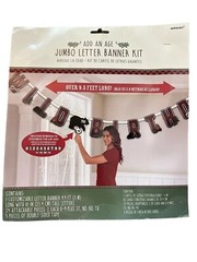 Birthday Boy Little Lumberjack Jumbo Letter Banner Kit 9.9 Ft Party NEW Nature
