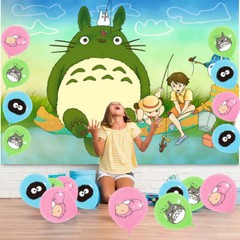 Totoro Party Decorations Set Balloons Cake Toppers Backdrop Banner Theme Party