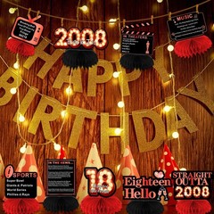Back In 2008 Red Black Gold Table Honeycomb Centerpieces 18th Birthday Decor