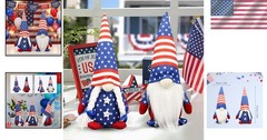 Charming 4th of July Gnome Couple – Perfect for Festive Indoor Decoration