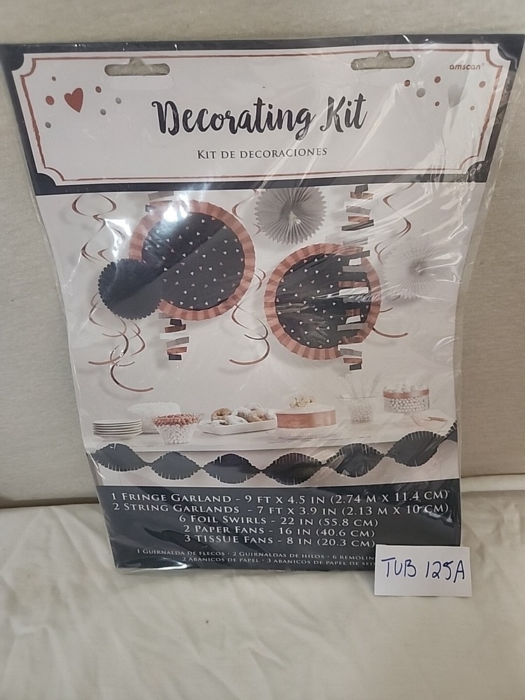 amscan Room Decorating Kit | Assorted | Navy Wedding | 14 Pcs.