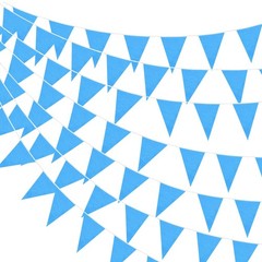 Hahafelt 50 Feet Pennant Banners Flags 40 Solid 11.81 x 7.09 inches, Sky Blue