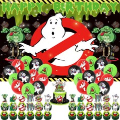 Ghostbusters Birthday Party Supplies Set Plates Balloons Cake Toppers Banner