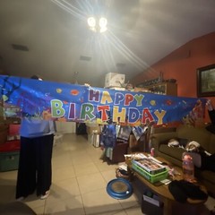Ocean theme happy birthday banner Cloth NEW 10’ X 20”