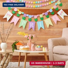 Frienda 4 Pcs Spring Garland Decorations Felt Pompom Ball Garlands Hello Spring