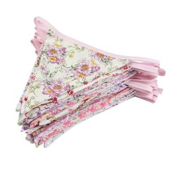 10M/32Ft Triangle Bunting Banner, 36 Pcs Cotton Fabric Flags Pennant