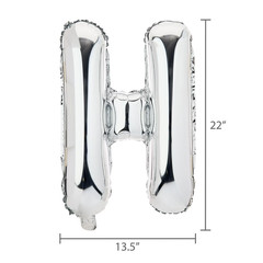 Silver Happy Birthday Air Filled Balloon Banner 16 Pieces by Way To Celebrate