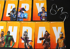 Mortal Kombat Happy Birthday Banner ( PS5, Xbox, Nintendo, Gaming, Party )