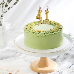 41st Birthday Candles, Gold 41 Year Old Number Crown