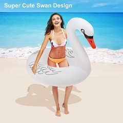 Inflatable Pool Floats, Solar Powered Large Swan Pool Float for Adult, LED Co…