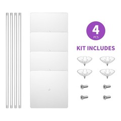 4 Pack Clear Acrylic Tabletop Balloon Stand Kit, 15.75 Inch Reusable Balloon …