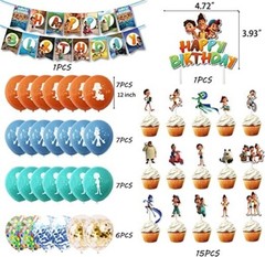Luca Birthday Party Supplies Anime Birthday Decorations Set