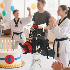 Karate Birthday Table Centerpiece Sticks 16pcs Taekwondo Birthday Party Decor…