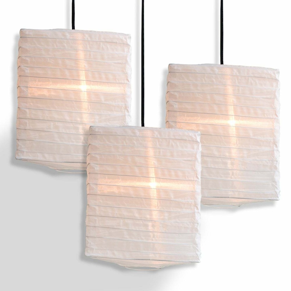 Quasimoon PaperLanternStore.com 3-Pack | 14″ x 20″ White Hako Unique Shaped S…