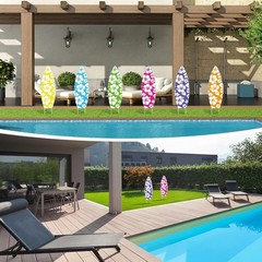 Surfboard Decorations 6 Pcs Yard Signs Luau Party Beach Summer Decorations