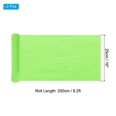 8.2ft Crepe Paper Roll, 2 Rolls 10″ Width Paper Streamer Sheet, Fruit Green