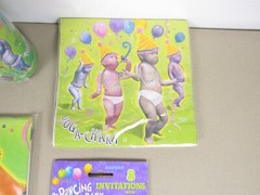 Ally McBeal The Dancing Baby Party Supplies Lot New in Package 1998 Hats Cups