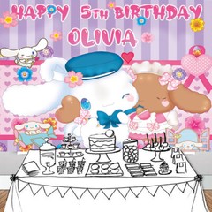Cinnamoroll Personalised Custom Banner Backdrop Party Supplies Birthday Gift