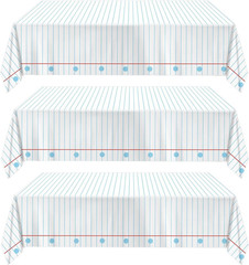 3 Pack Back to School Tablecloth, First Day of School Decorations, Notebook Pape