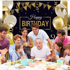 Happy Birthday Backdrop Banner Extra Large Birthday Sign Poster for Men Women An