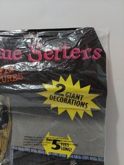 Vtg Halloween Decorations Scene Setters Coffin Creatures Giant Plastic Skeleton