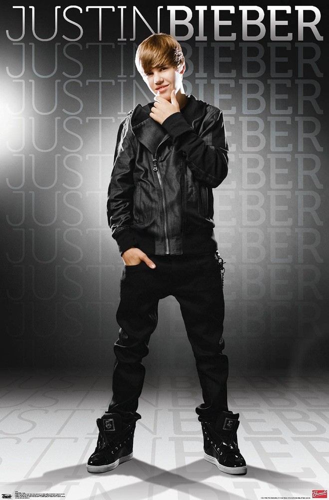 Justin Bieber – Gray Wall Poster, 19L» x 13W», Premium Unframed Version