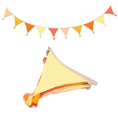 3.1m/10.2ft Fabric Pennant Banner, Pennant Banner Flags, Orange/Yellow