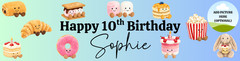 CAT BIRTHDAY BANNER CUSTOM PERSONALIZED DECOR NAME PARTY PHOTO JELLY