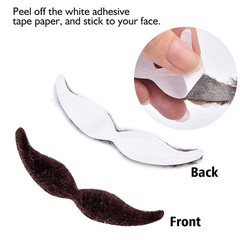 60 Pack Fake Mustache Realistic False Beards Self-Adhesive Black Mustache