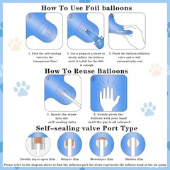 Dog Paw Birthday Decor, 40» Blue Dog Paw Number 3 Balloon for Birthday 3rd
