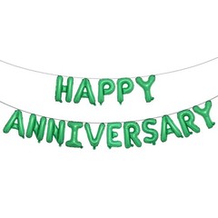 16 Inch Multicolor Happy Anniversary Letter Balloons Banner – Round Anniversa…