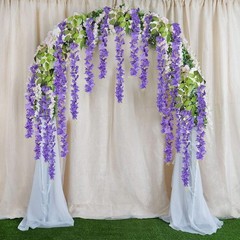 6 Pack 3.75 Feet/Piece Artificial Fake Wisteria Vine Ratta Hanging Garland Silk