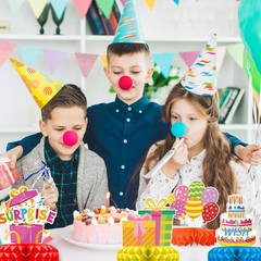 12 Pcs Birthday Table Decorations Colorful Birthday Centerpieces for Tables Happ