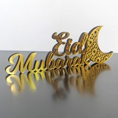 Ramadan Mubarak Acrylic Ornament Eid Mubarak Ramadan Kareem Decoration JQ