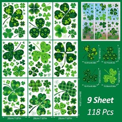 JCFIRE 118 Pcs St Patricks Day Decorations, 8 Sheets Extra