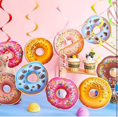 34 Pcs Donut Party Decorations Include 2 Pcs Donut Garland Banner and 32 Pcs …