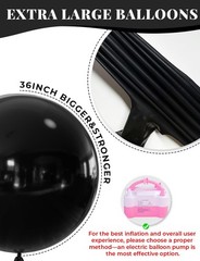 36 Inch Black Balloons Giant Balloons Jumbo Black Latex Balloon Extra Large …