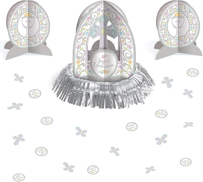 Amscan «Joyous Communion Table Decorating Kit Party Supplies, One Size, Multicol