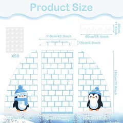 4 Pcs Winter Igloo Door Decorations Penguins Door Backdrop Classroom Decor Ph…