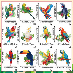 58Pcs Tropical Birds Decorations Tropical Hawaiian Decor Toucan Parrot Party Han